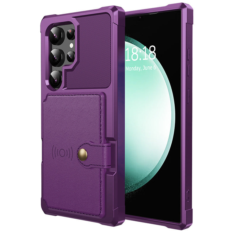Card-Inserting Car Protective Cover for S23 Phone Case Drop-Resistant