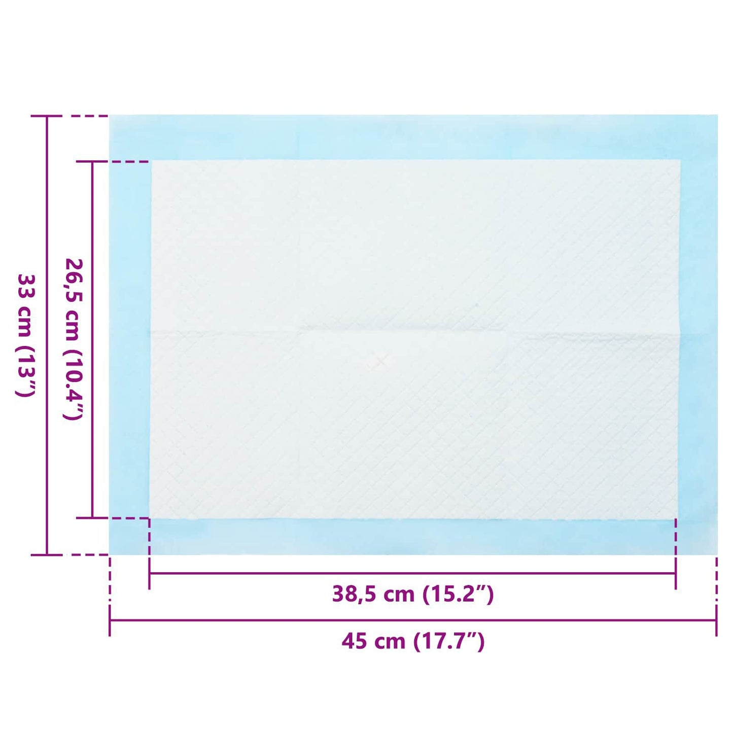 Vliesstoff Haustier Trainingspad 50 Pcs 45 X 33 Cm Vliesstoff