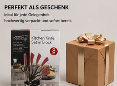 Dynamic COOK 8-teiliges Profi-Messer-Set mit 360 Grad drehbarem Ständer