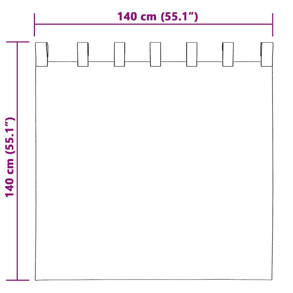 Verdunkelungsvorhänge 2 Pcs Hellgrau 140 X 140 Cm Samt