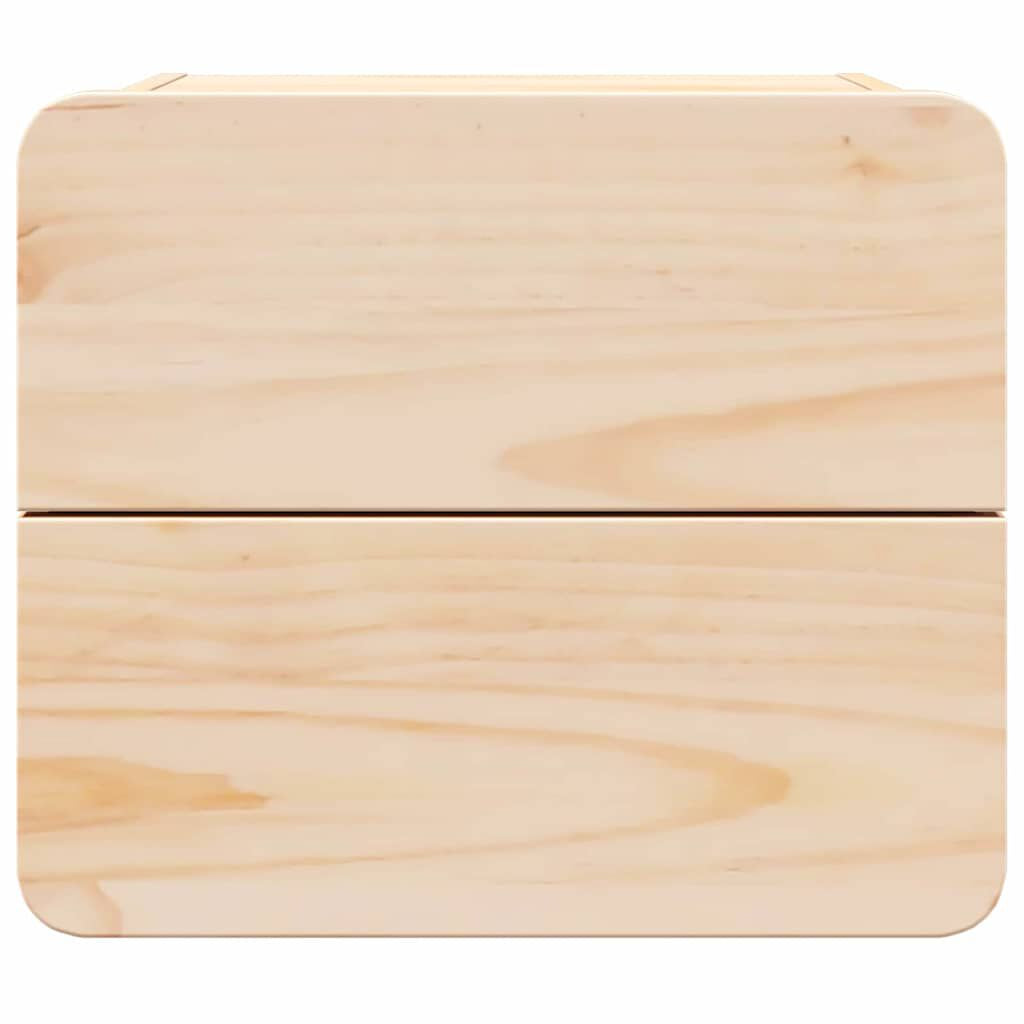 Nachttisch 2 Pcs Natur 39 X 34 X 33 Cm Massivholz Kiefer