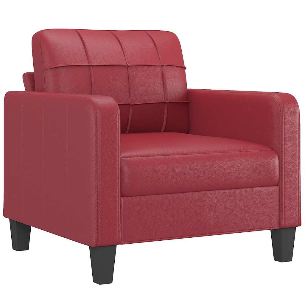 Sessel Weinrot 60 Cm Kunstleder