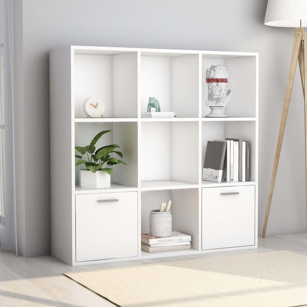 Bücherregal Weiß 98X30X98 Cm Holzwerkstoff