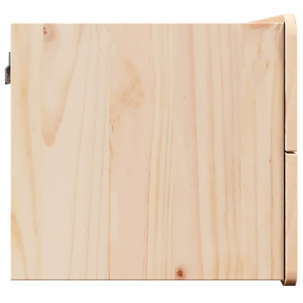 Nachttisch 2 Pcs Natur 39 X 34 X 33 Cm Massivholz Kiefer