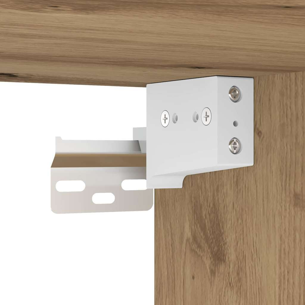 Badezimmermöbel-Set Mit Regal 3 Pcs Artisan-Eiche Holzwerkstoff