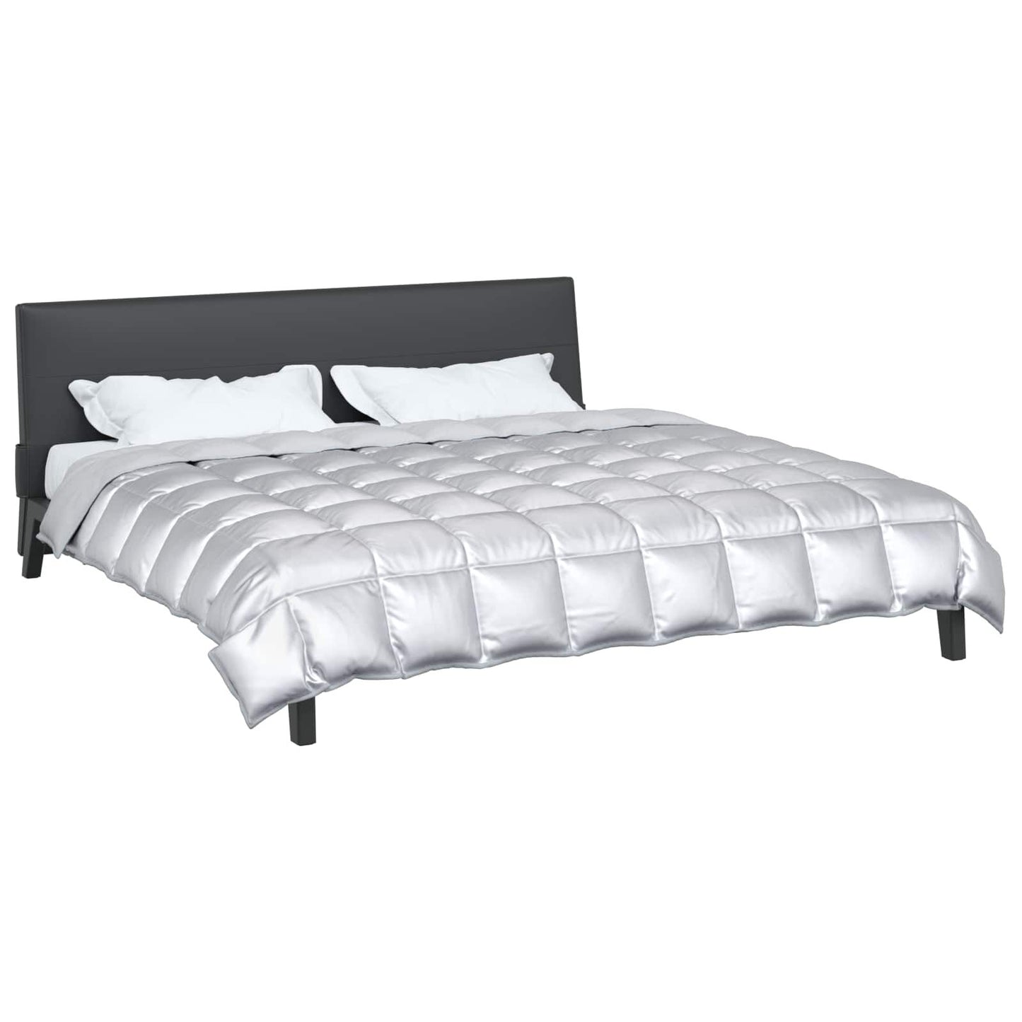 Winterbettdecke Silber 220 X 240 Cm Satin Und Mikrofaser