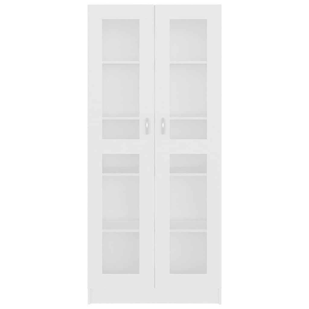 Vitrinenschrank Weiß 82,5X30,5X185 Cm Holzwerkstoff