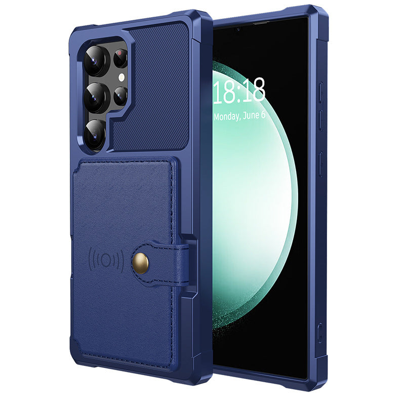 Card-Inserting Car Protective Cover for S23 Phone Case Drop-Resistant