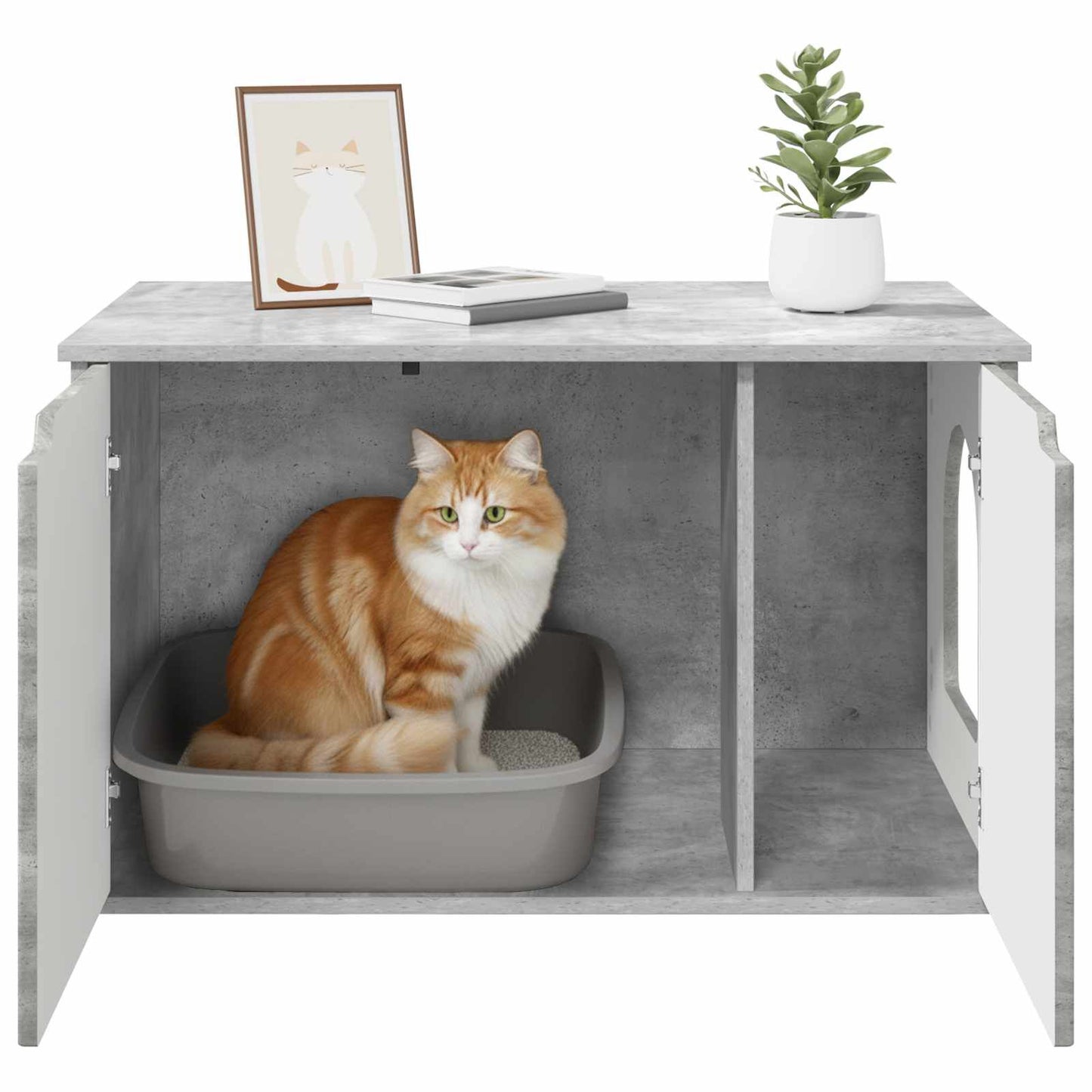 Katzenhaus Beton 85 X 55 X 50,5 Cm Holzwerkstoff
