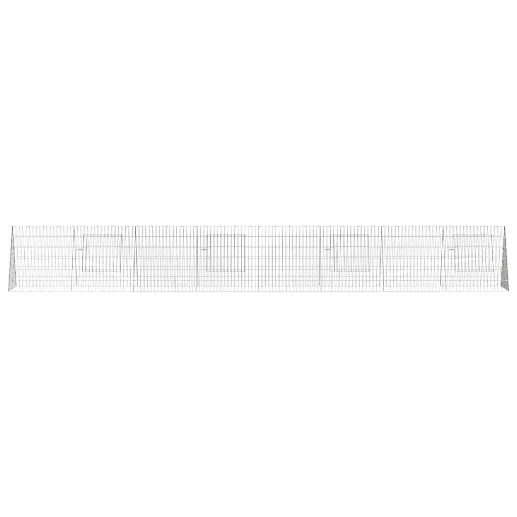 Hasenkäfig Silber 650 X 55 X 55 Cm Verzinkter Stahl