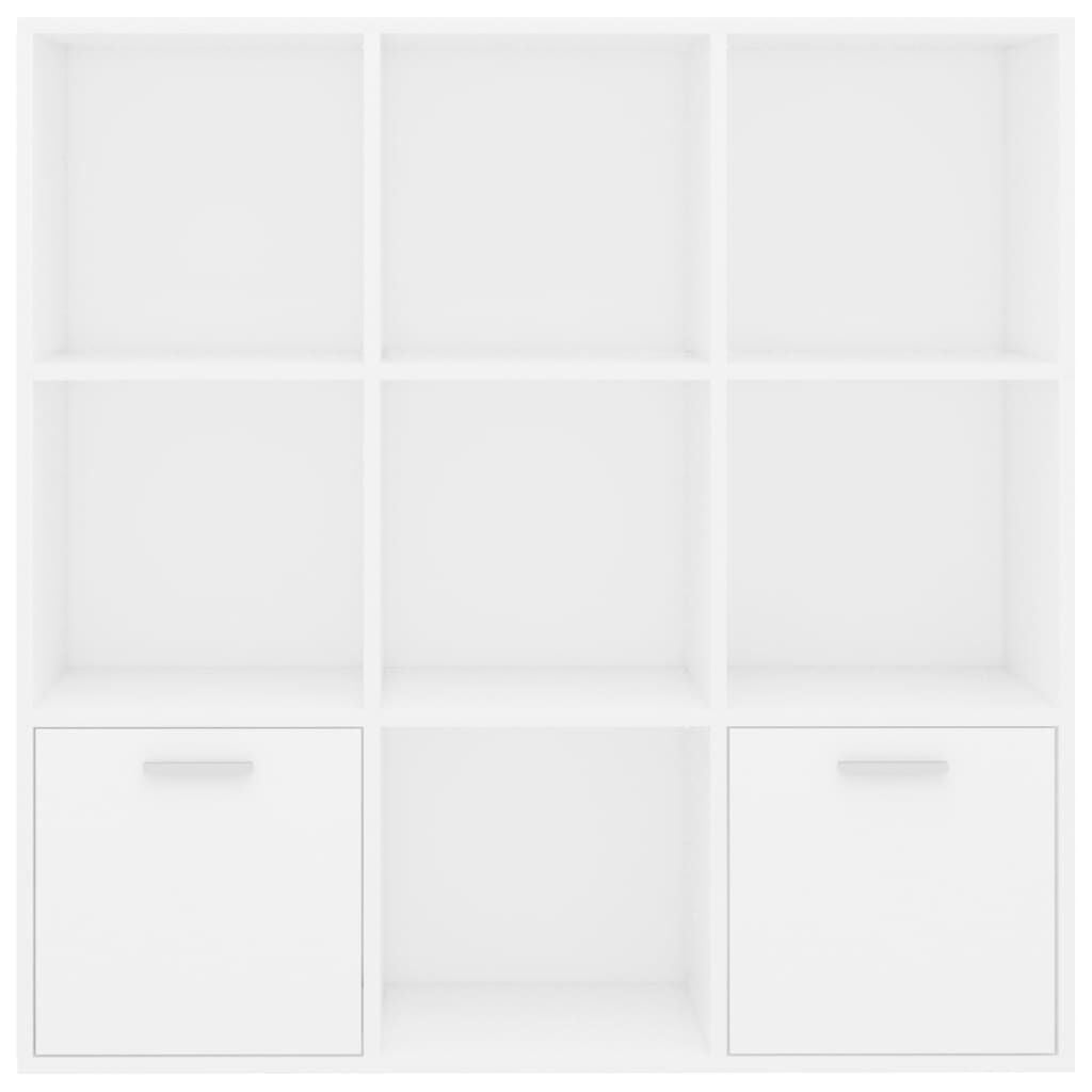 Bücherregal Weiß 98X30X98 Cm Holzwerkstoff