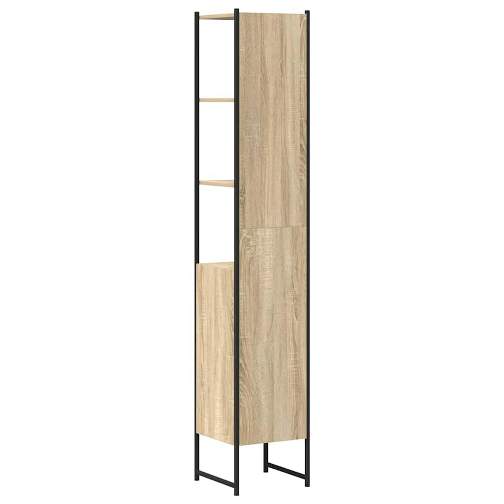 Badezimmerschrank Sonoma 33 X 33 X 185,5 Cm Holzwerkstoff