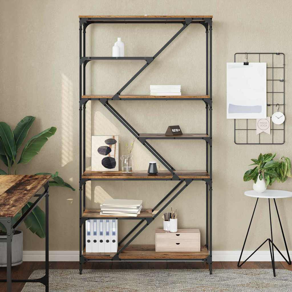 Bücherregal Altholz 91 X 36 X 176 Cm Holzwerkstoff