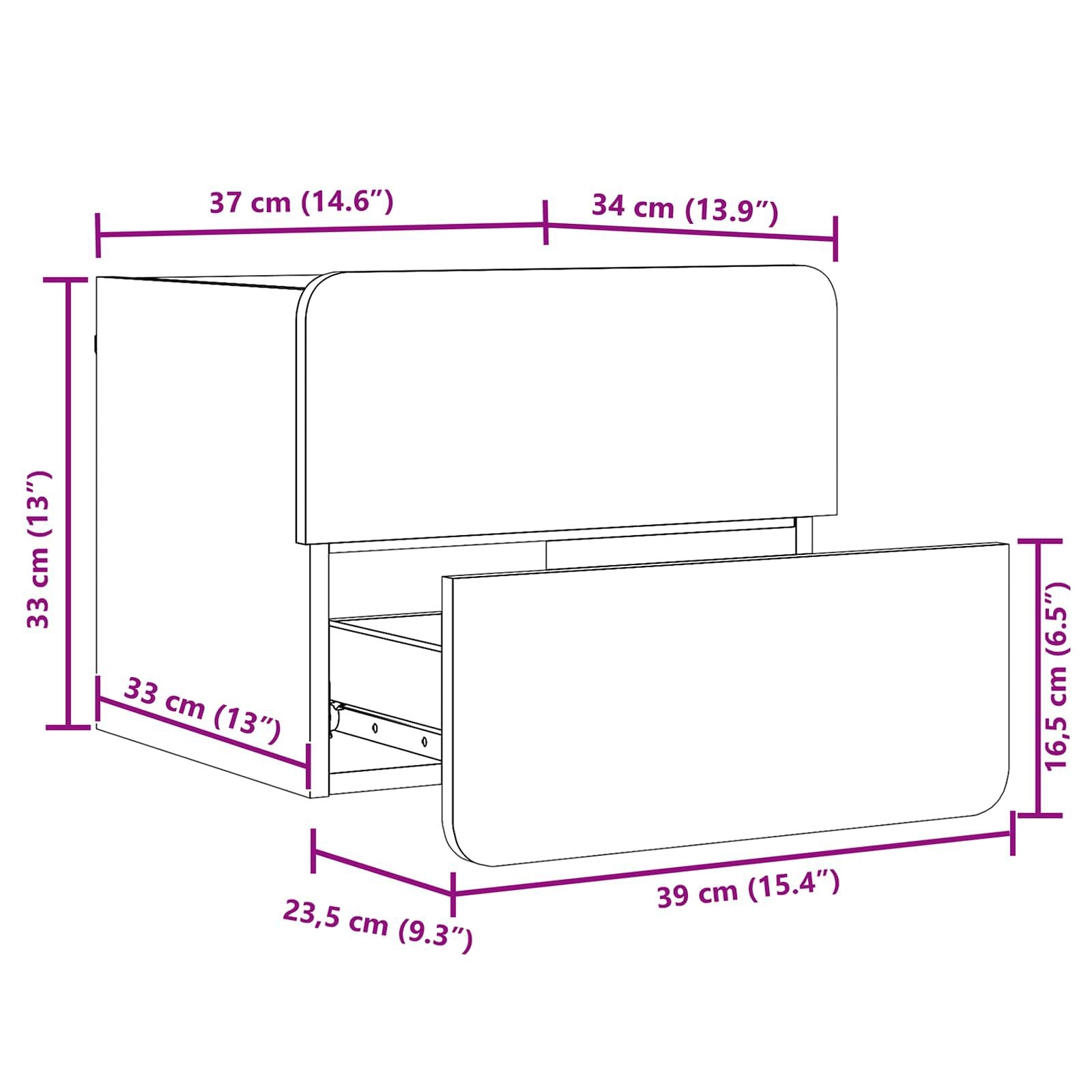 Nachttisch 2 Pcs Natur 39 X 34 X 33 Cm Massivholz Kiefer