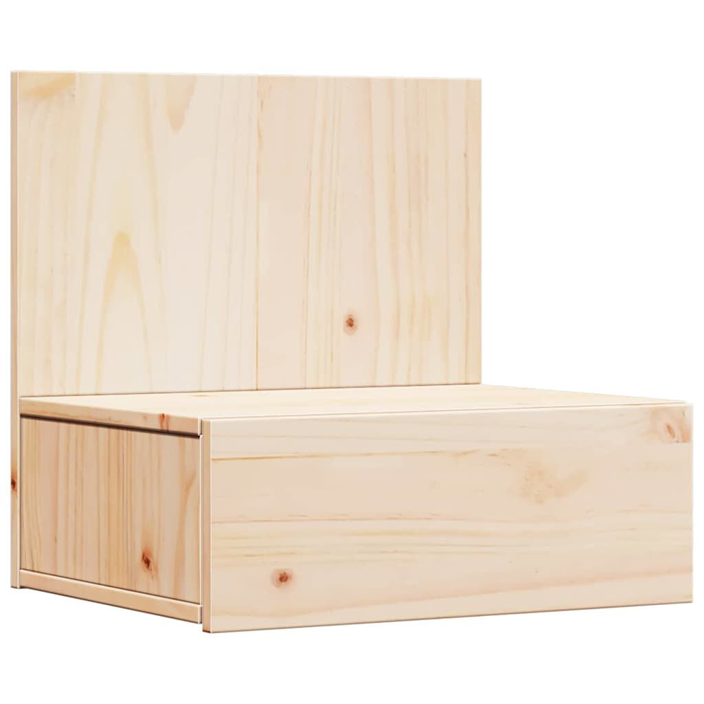 Nachttisch Braun 42 X 32,5 X 40 Cm Massivholz Kiefer
