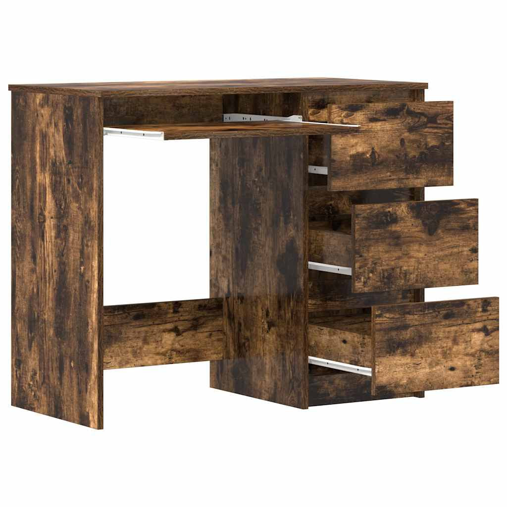 Schreibtisch Räuchereiche 90X45X76 Cm Holzwerkstoff