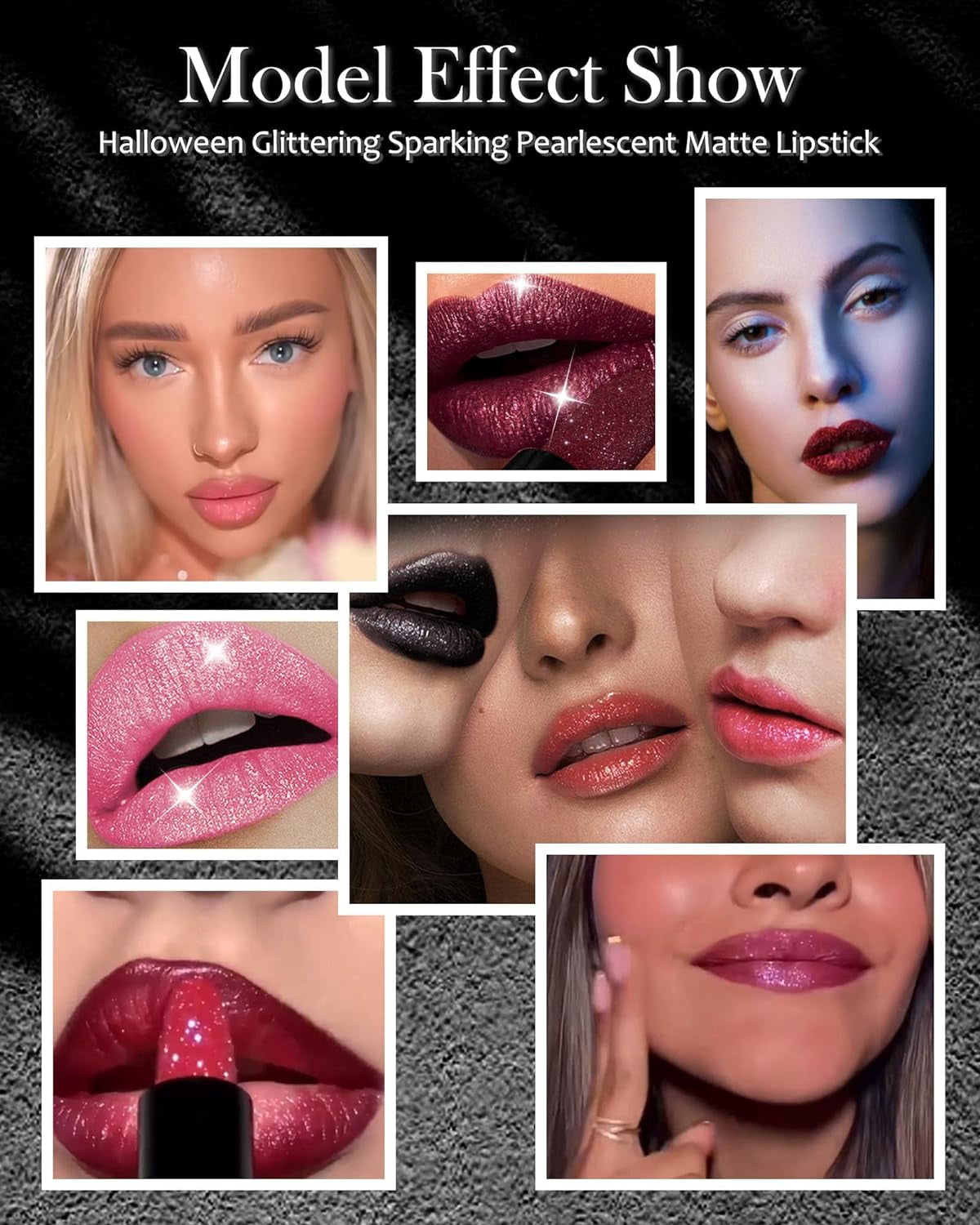 Glitzer-Lippenstift Rose, Diamond Metallic Funkelnder Matt Lippenstift, Wasserdichter Langanhaltender Glitter Lipgloss, Not-Stick Cup Shimmer Lip Tint Lipstick Make-Up, Geschenke Für Frauen-05 Pink