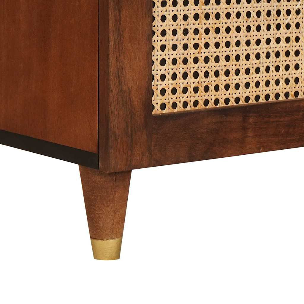 Sideboard Braun 80 X 33,5 X 75 Cm Massivholz Mango