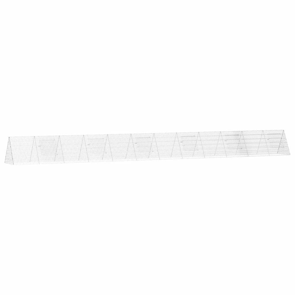 Hasenkäfig Silber 650 X 55 X 55 Cm Verzinkter Stahl