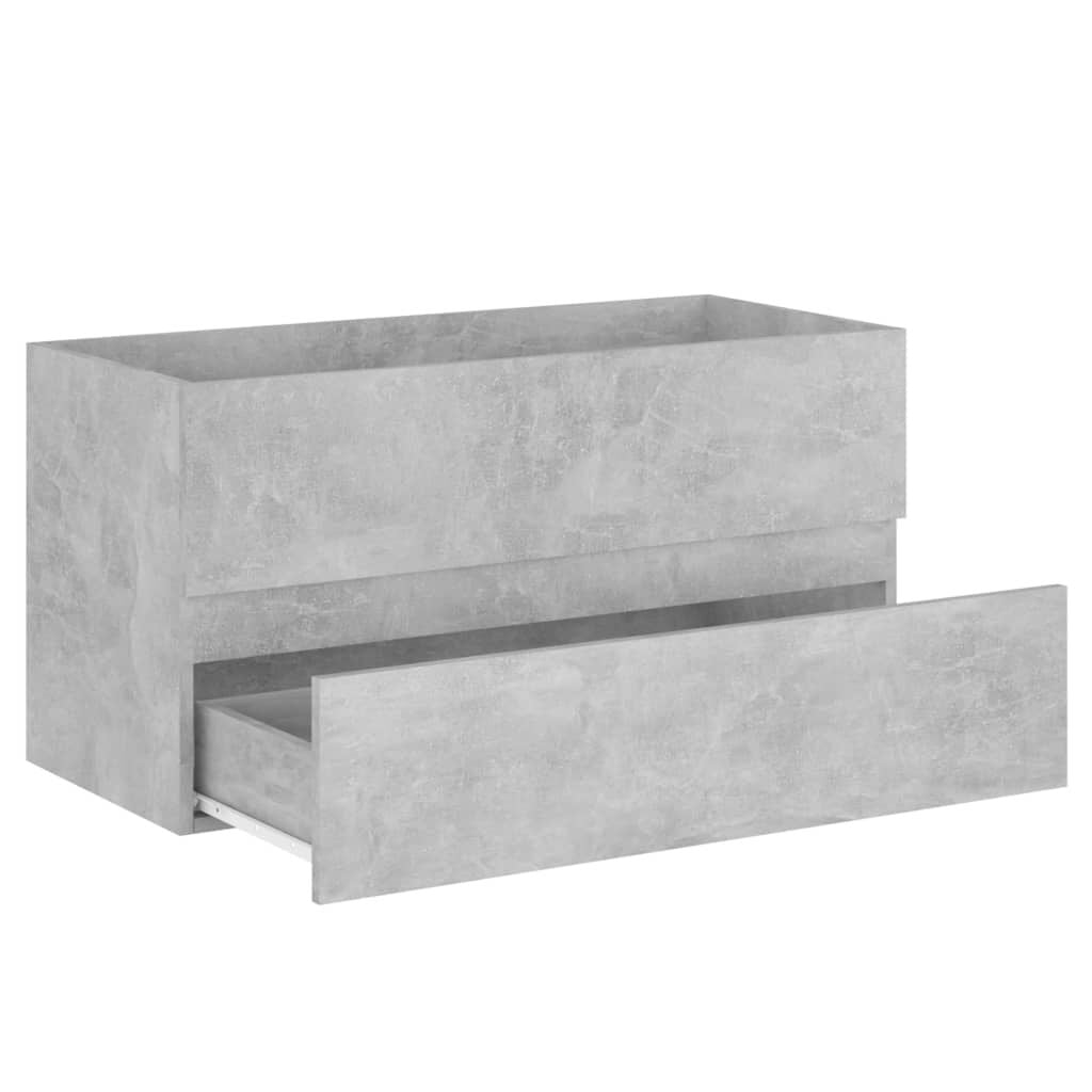 Waschbeckenunterschrank Betongrau 90X38,5X45 Cm Holzwerkstoff