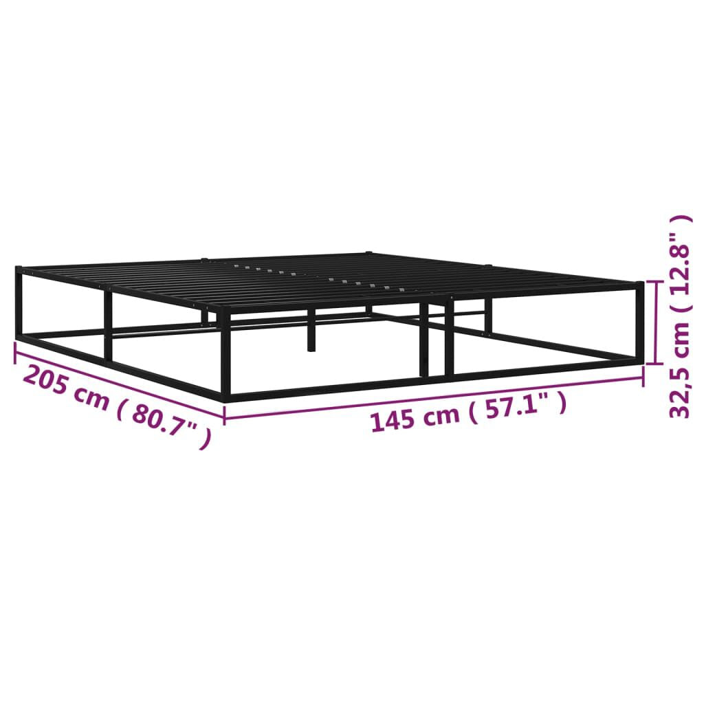 Bettgestell Schwarz Metall 140X200 Cm