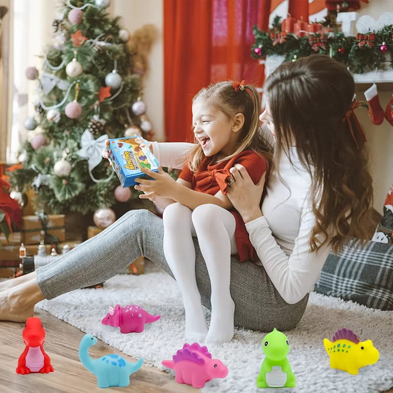 1/6Pcs Dinosaur Baby Bath Toys Light-Up Floating Bath Toys Set for Boys Girls Children Preschool Bathtub Bathroom Toy
