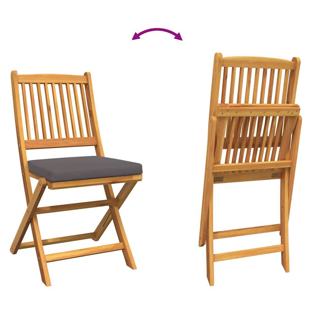 Garten Bistro Set 3 Pcs Braun Massivholz Akazie