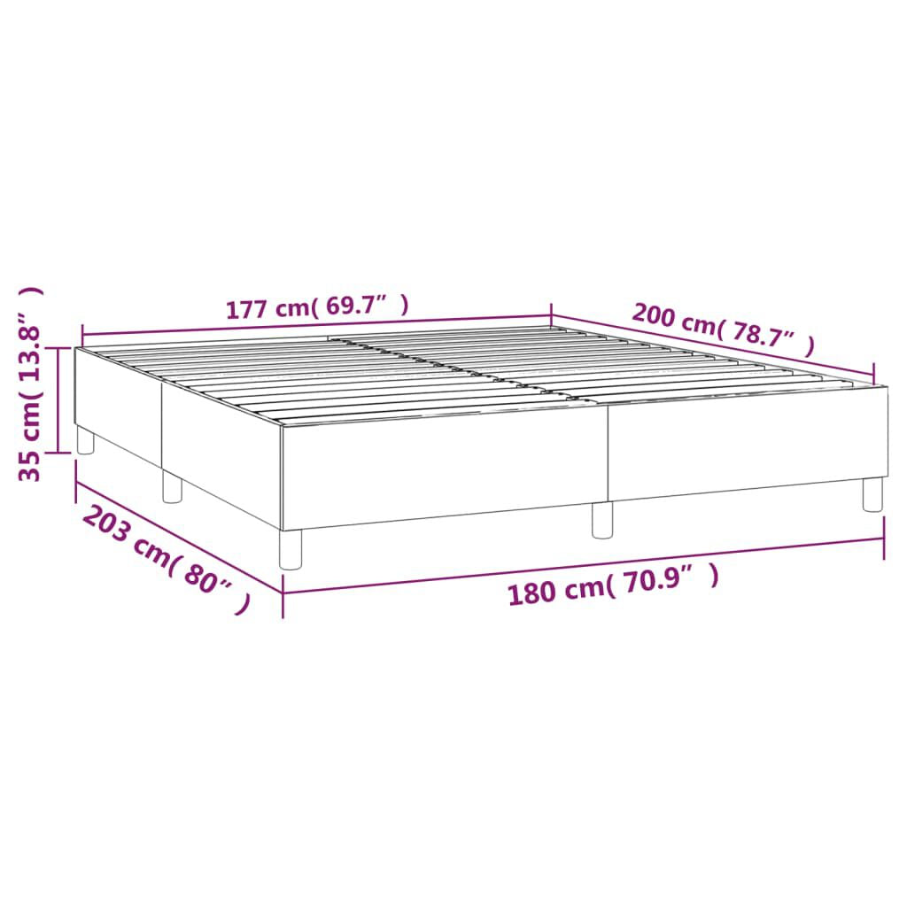 Boxspringbettgestell Hellgrau 180X200 Cm Stoff