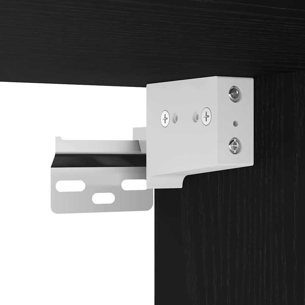 Tv-Wandschrank Schwarz Eichen-Optik 80 X 35 X 31 Cm