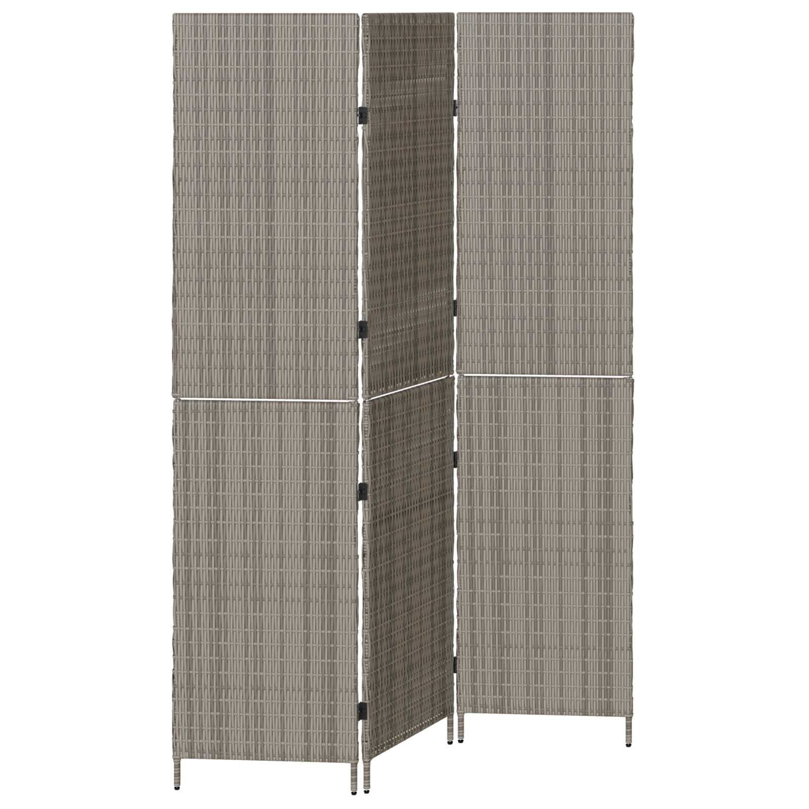 Raumteiler Grau 146 X 180 Cm Poly-Rattan