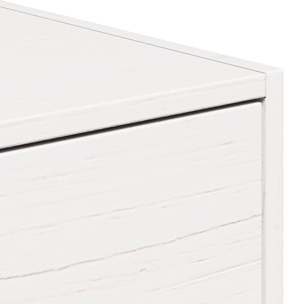Nachttisch 2 Pcs Weiß 50 X 32,5 X 24 Cm Massivholz Kiefer