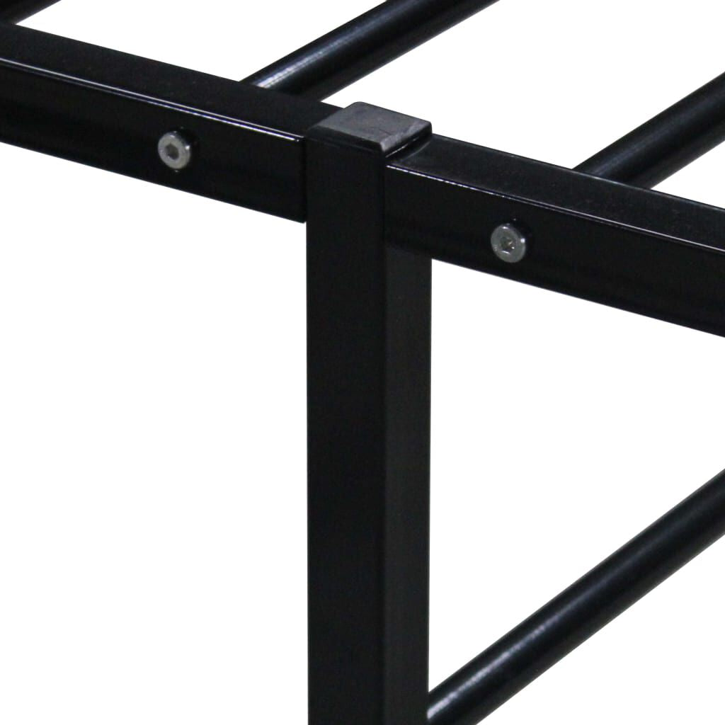 Bettgestell Schwarz Metall 140X200 Cm