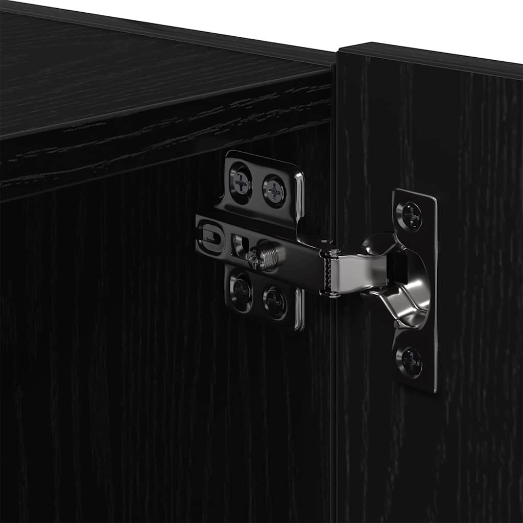Tv-Wandschrank Schwarz Eichen-Optik 80 X 35 X 31 Cm