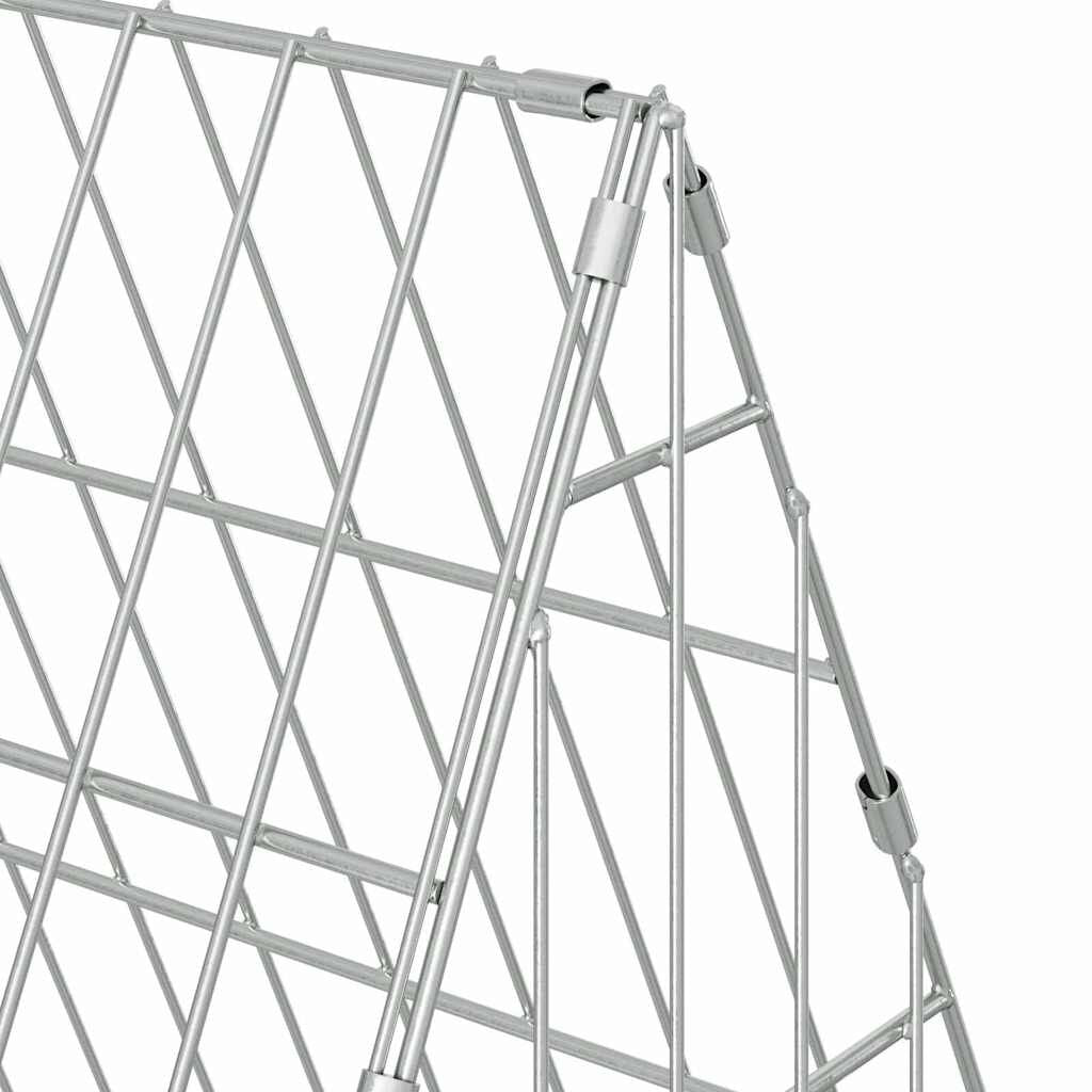 Hasenkäfig Silber 650 X 55 X 55 Cm Verzinkter Stahl