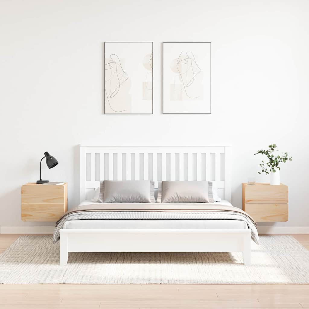 Nachttisch 2 Pcs Natur 39 X 34 X 33 Cm Massivholz Kiefer