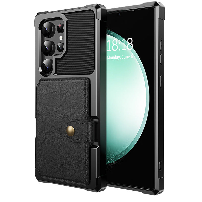 Card-Inserting Car Protective Cover for S23 Phone Case Drop-Resistant
