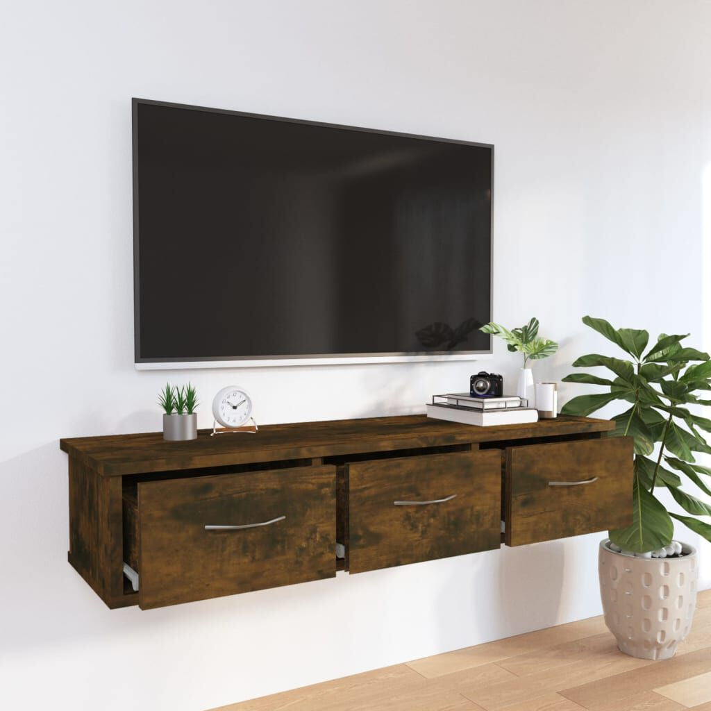 Wandschrank Räuchereiche 88X26X18,5 Cm Holzwerkstoff