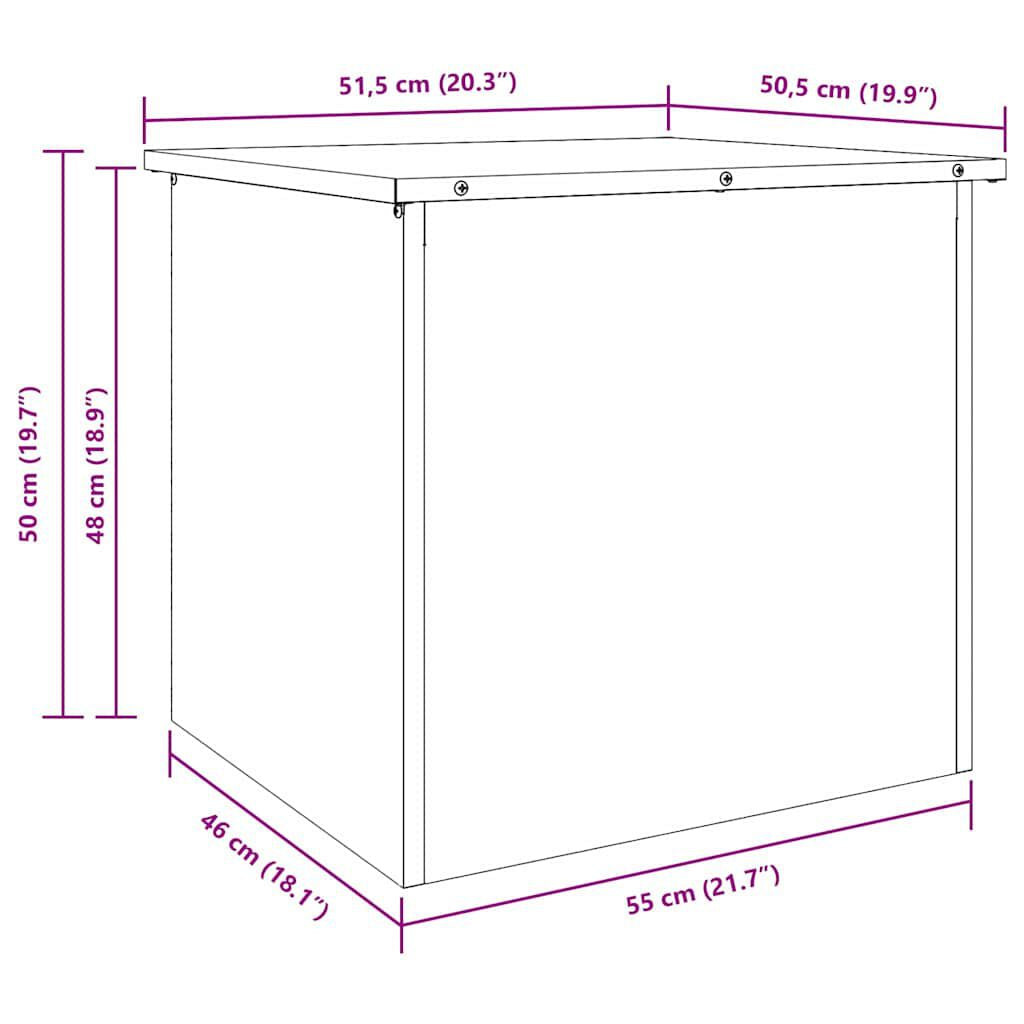 Außenlagerbox Schwarz 55 X 50,5 X 50 Cm Stahl