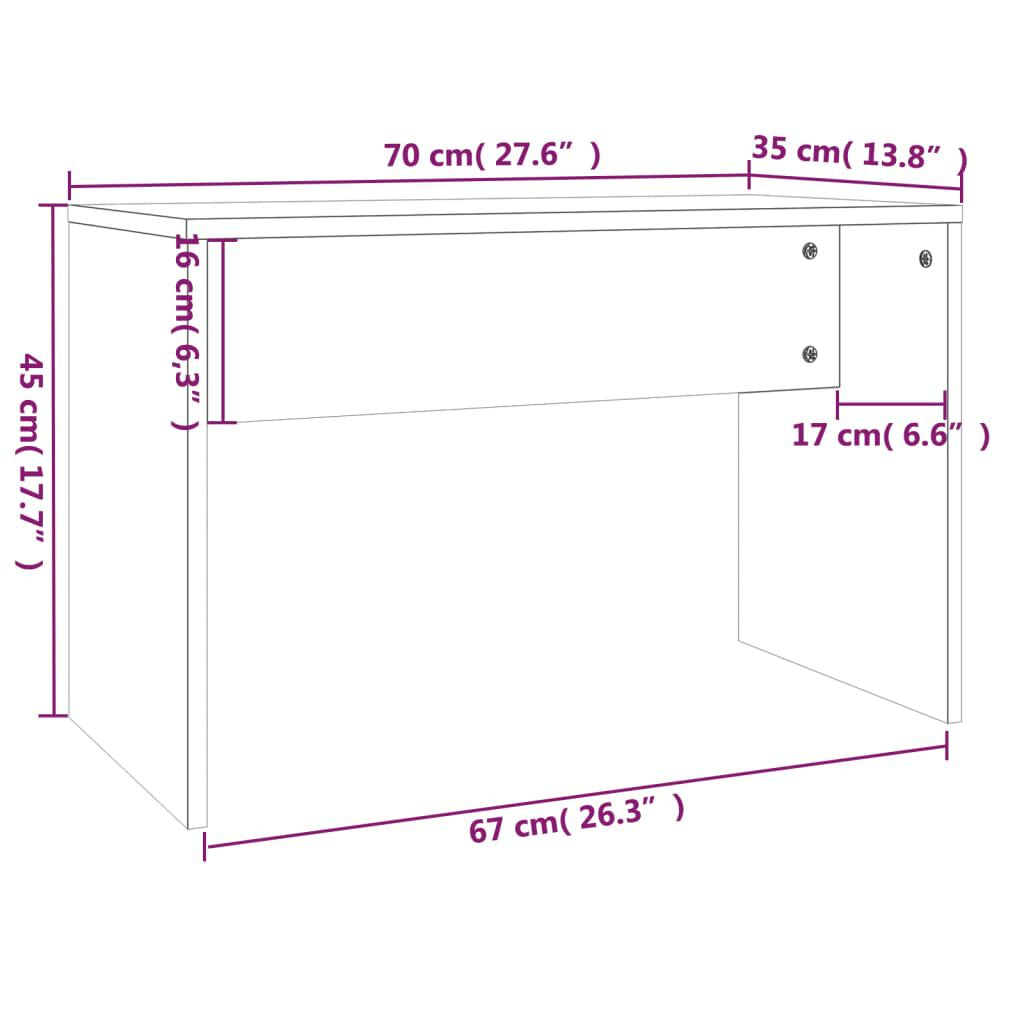 Schminktisch-Set Betongrau 74,5X40X141 Cm