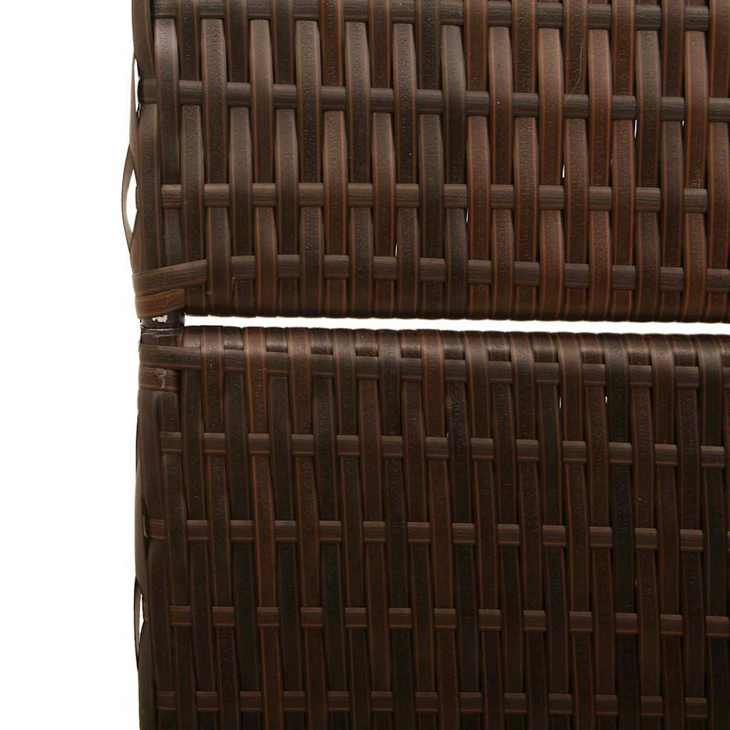 Raumteiler Braun 195 X 180 Cm Poly-Rattan