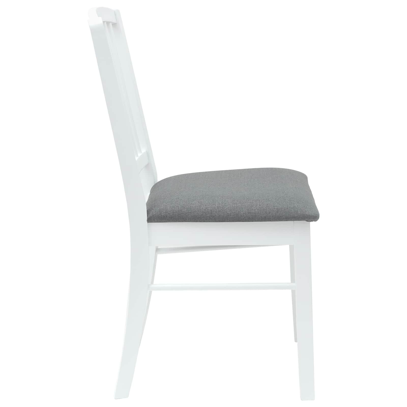 Esszimmerstühle 2 Pcs Weiß 50 X 52,5 X 91 Cm Massives Gummiholz