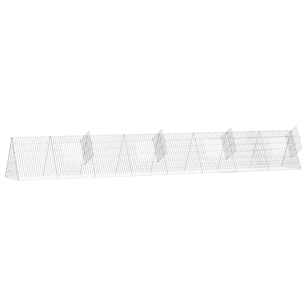 Hasenkäfig Silber 650 X 55 X 55 Cm Verzinkter Stahl