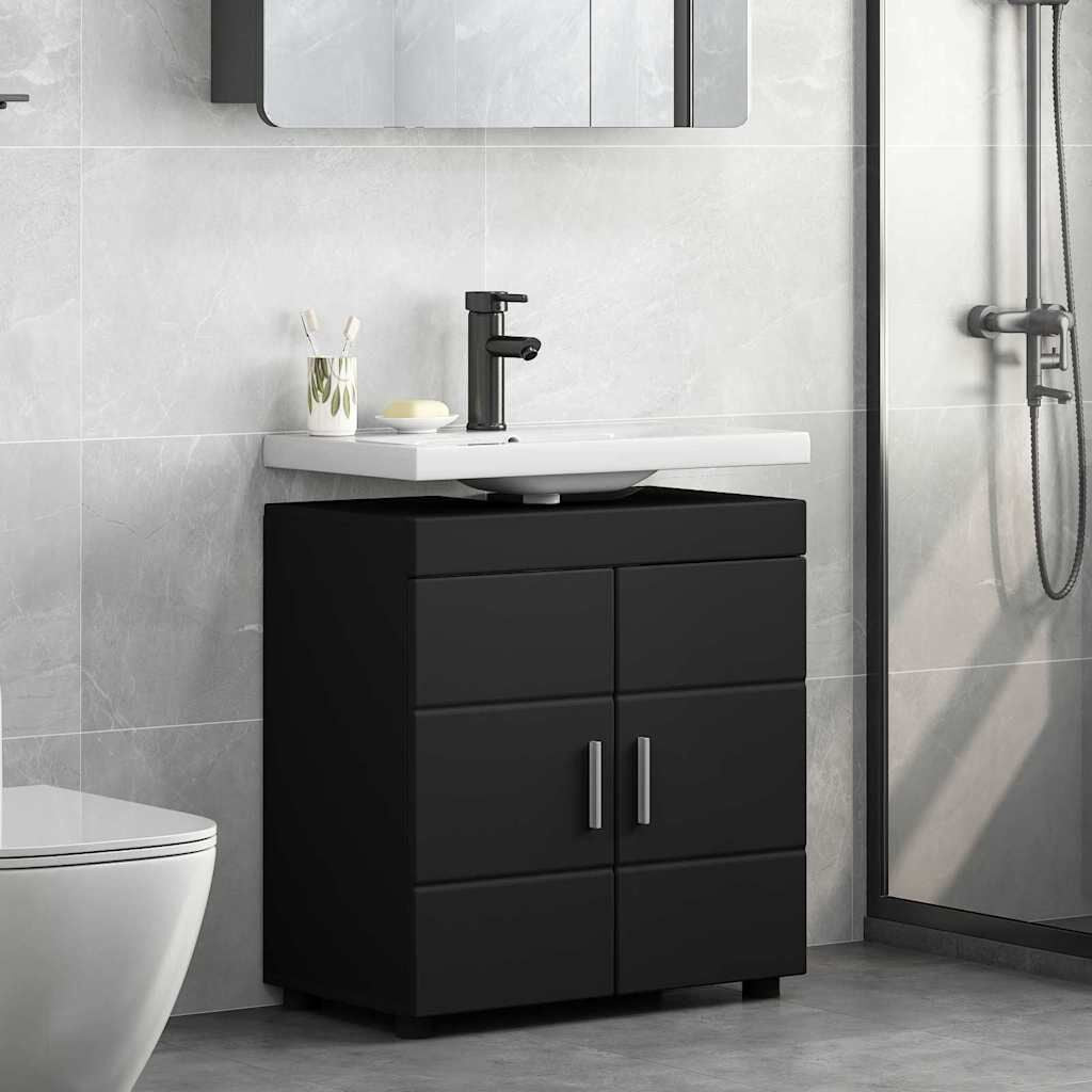Badezimmerschrank-Set TULUM Schwarz 60 X 34 X 63 Cm