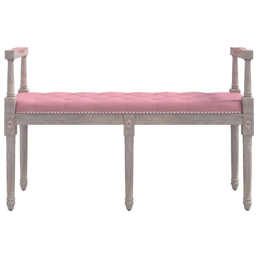 Sitzbank Rosa 110X40X70 Cm Samt