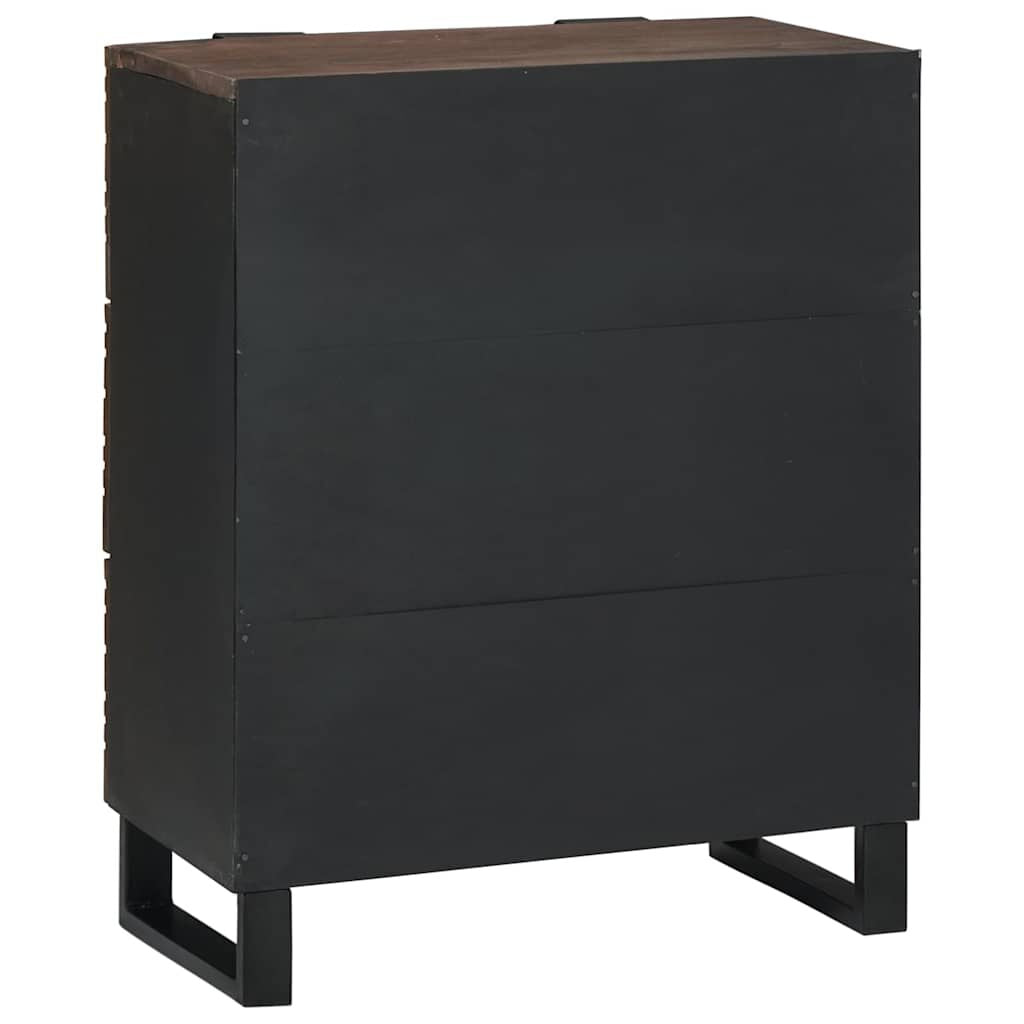 Sideboard Braun 60 X 33.5 X 75 Cm Massivholz Mango