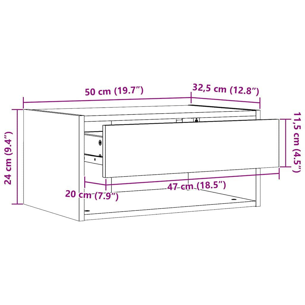 Nachttisch 2 Pcs Weiß 50 X 32,5 X 24 Cm Massivholz Kiefer
