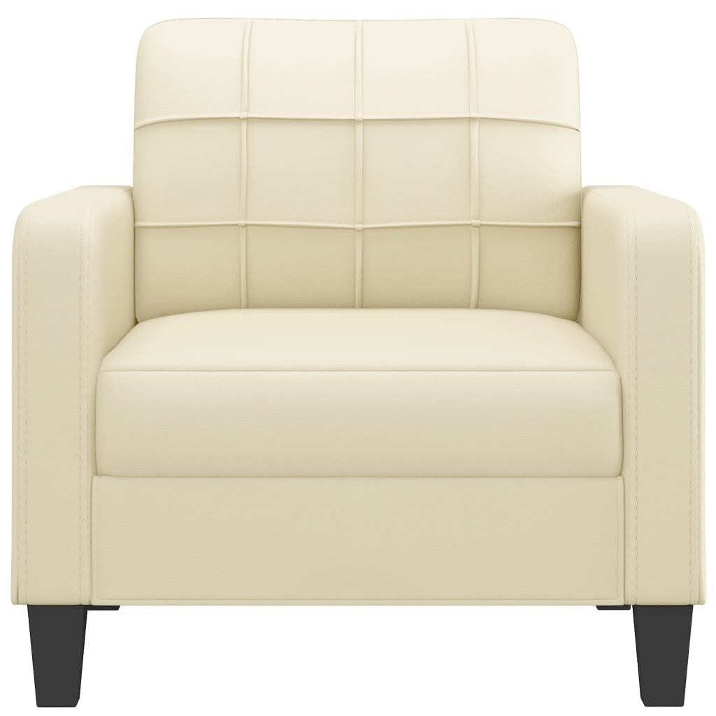 Sessel Creme 60 Cm Kunstleder