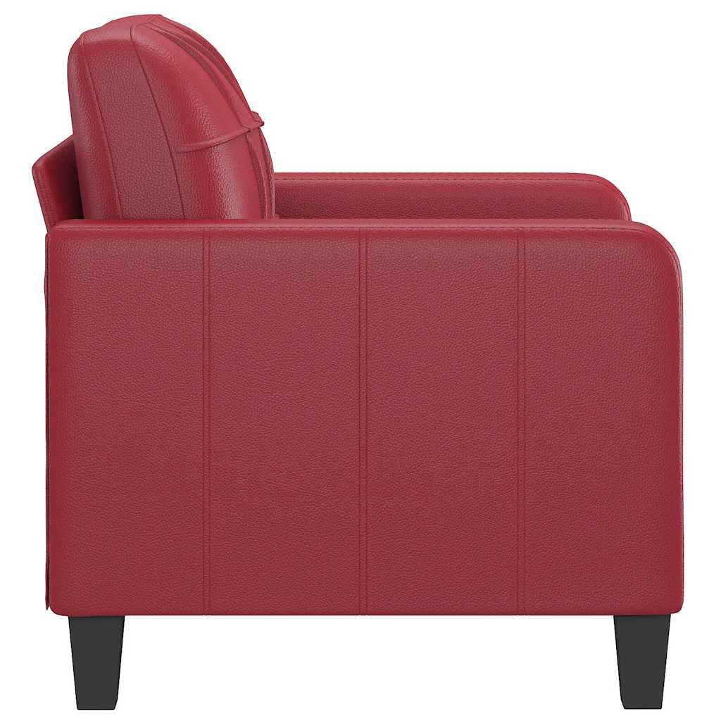 Sessel Weinrot 60 Cm Kunstleder