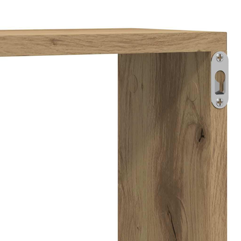 Wandregale Mit Regal 2 Pcs Kunsthandwerk Eiche 80 X 15 X 26 Cm