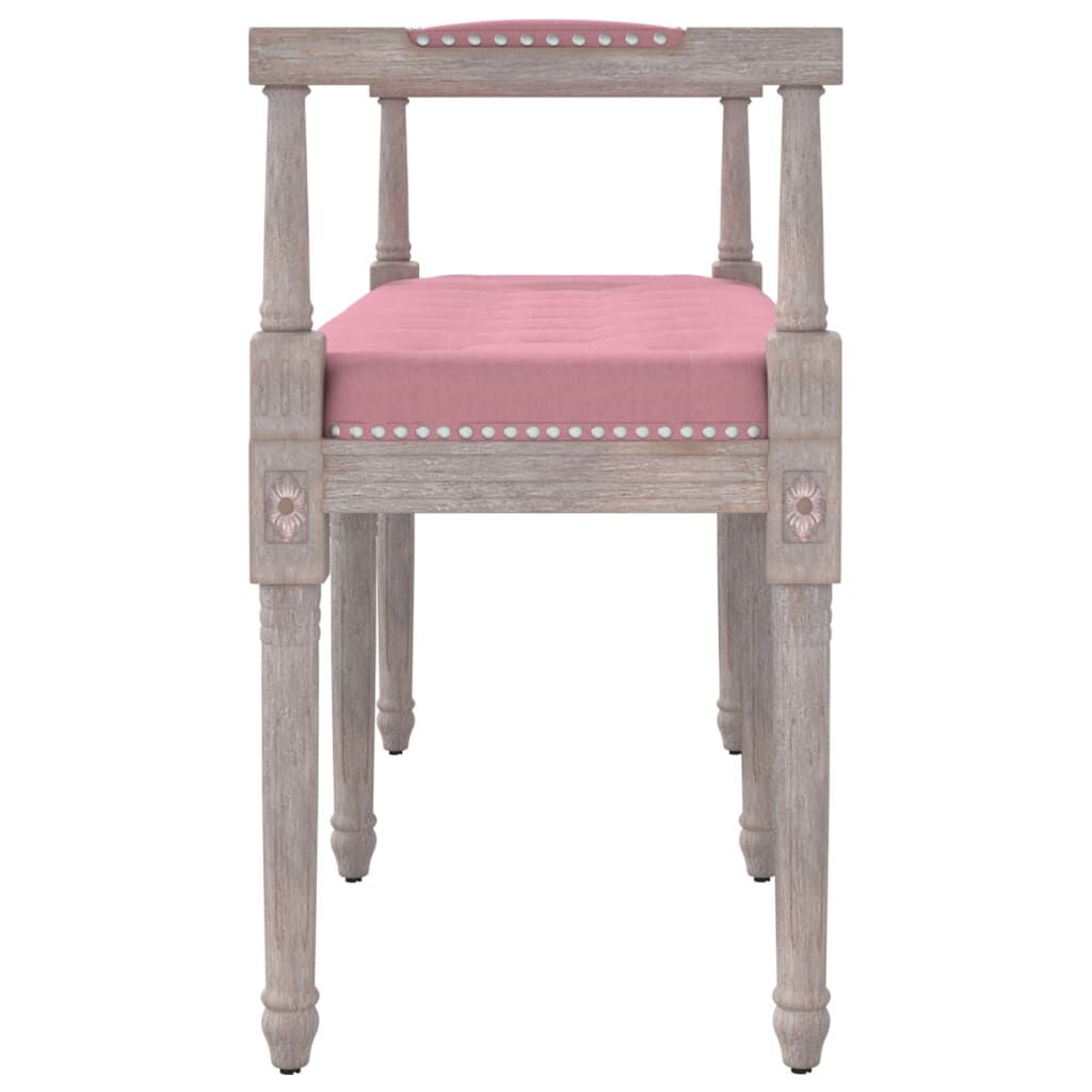 Sitzbank Rosa 110X40X70 Cm Samt